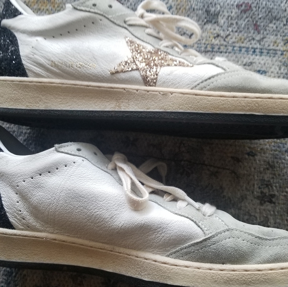 Golden Goose Women's Cream and Gold Star Sneakers EURO 41= US 10.5 - Picture 9 of 12